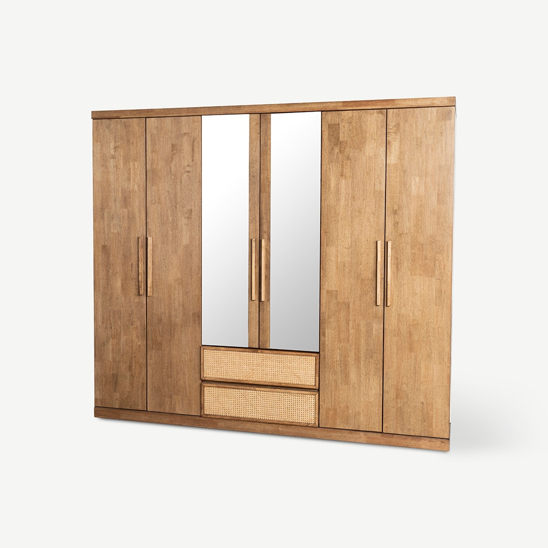 Six outlet door wardrobe