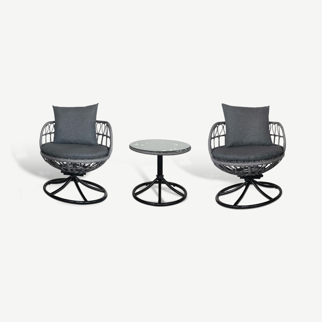 Swivel patio chair on sale set