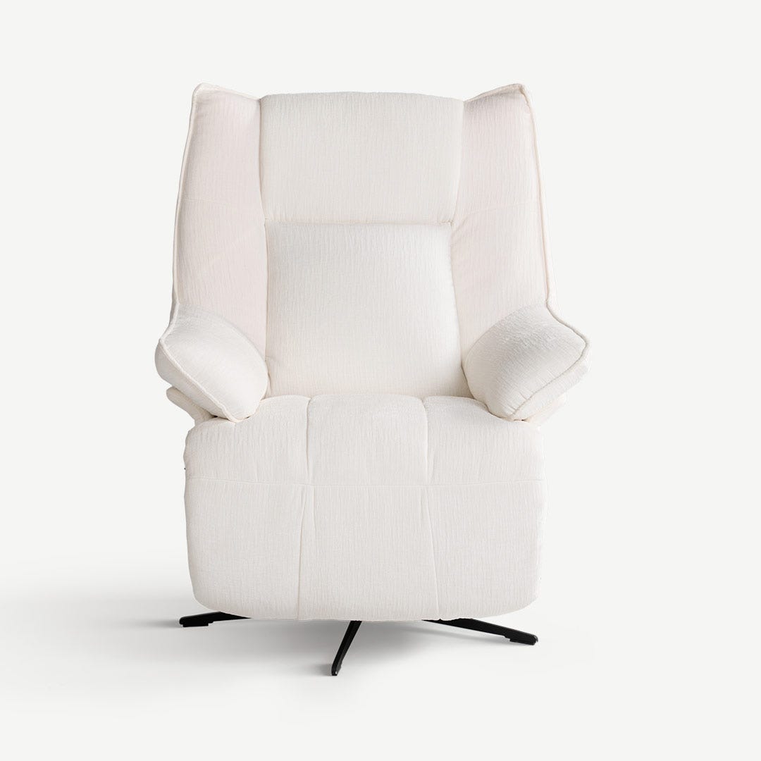 Atmore Power Swivel Recliner White