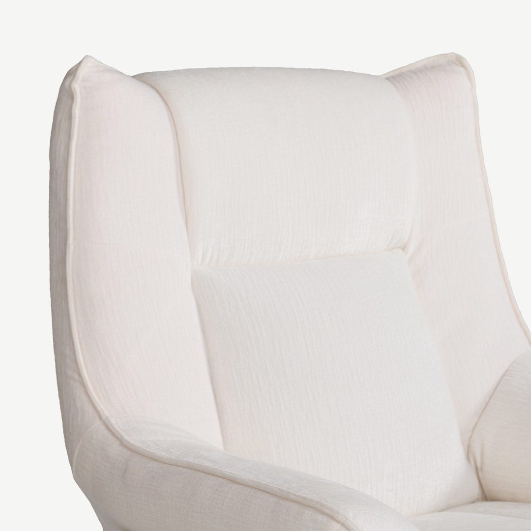 Atmore Power Swivel Recliner White