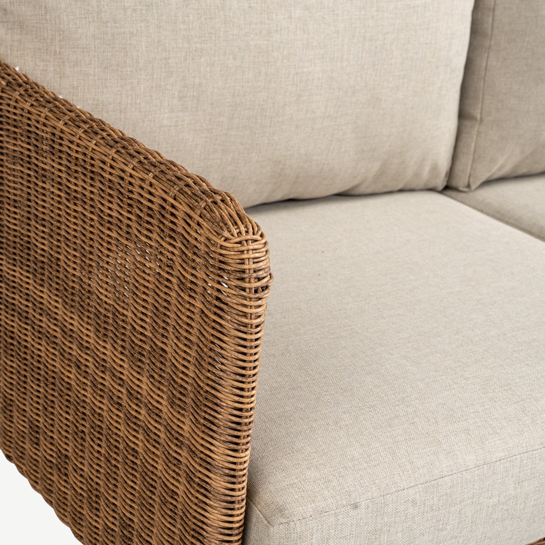 Aveline Rattan 3 Seater Sofa Natural