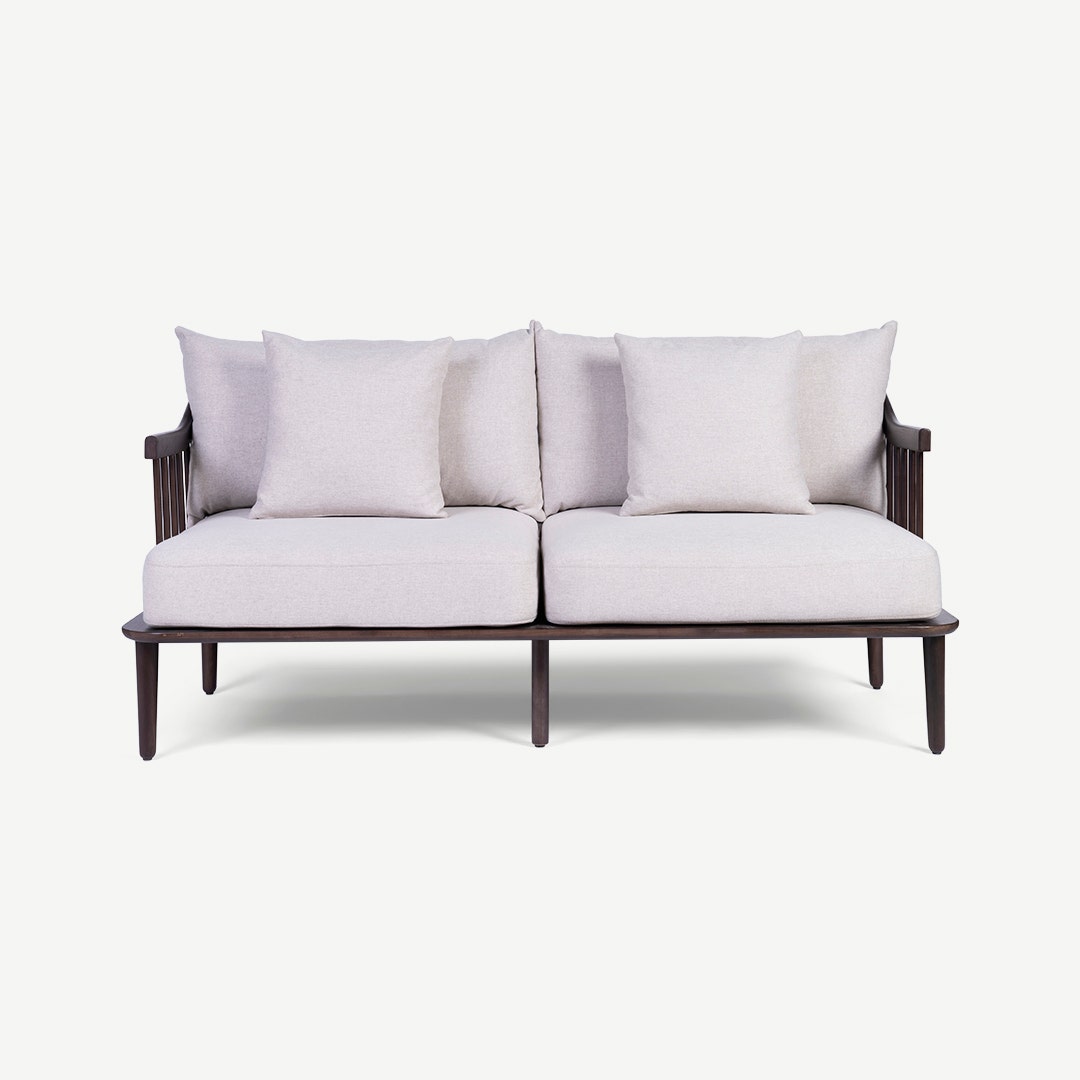 Grey fabric 2 seater sofa online