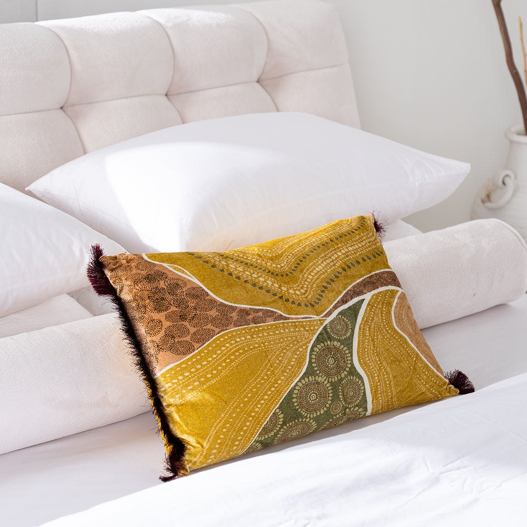 Avrie Embroidered Cushion -60x40cm