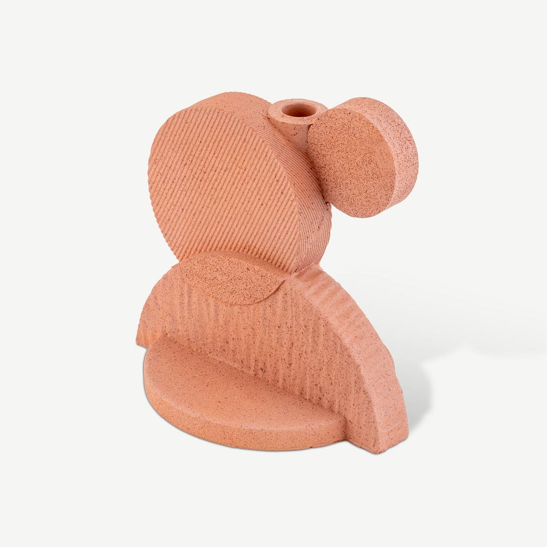 Barcelona Taper Candle Holder -P/ Red