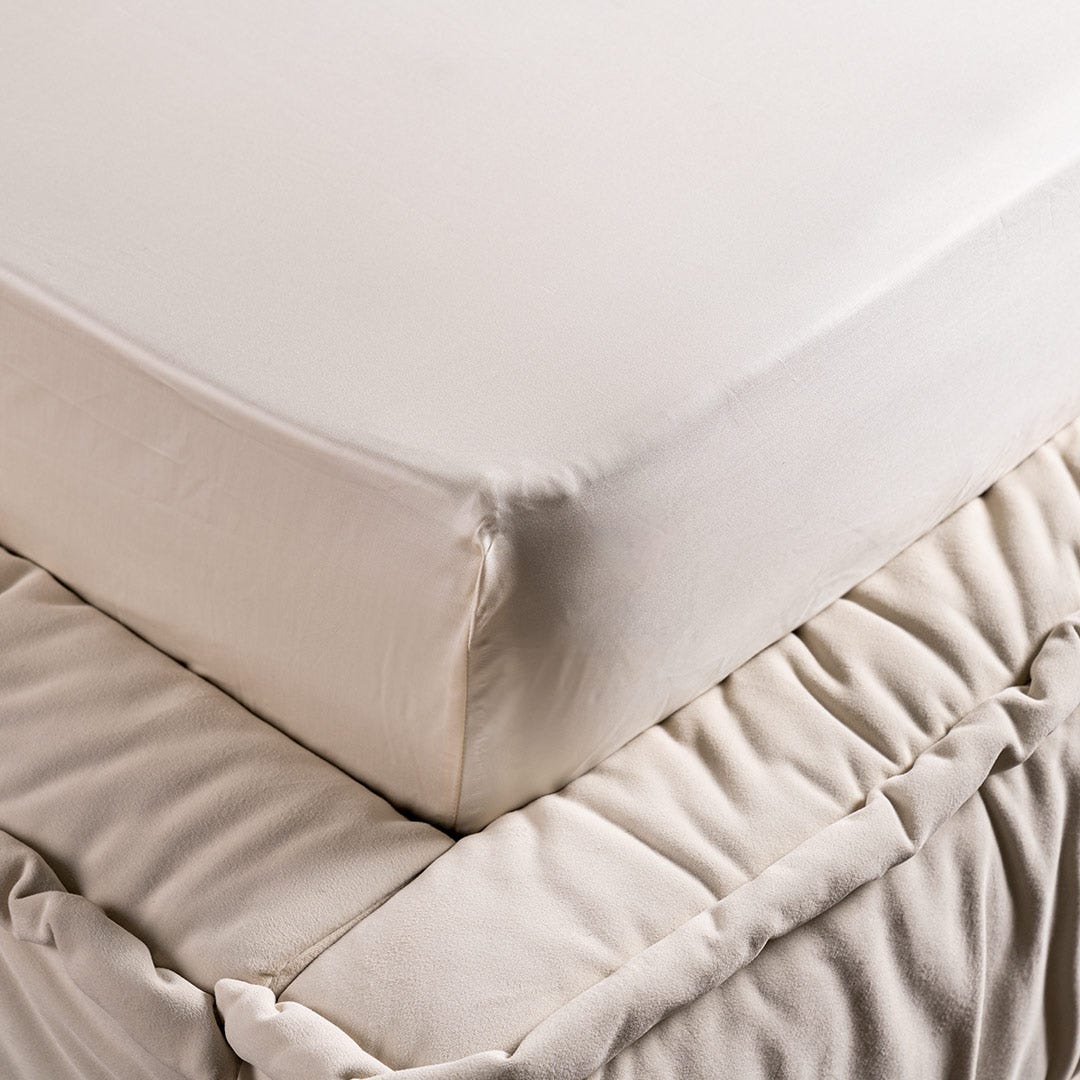Beauty Fitted Sheet 120x200cm -Ivory