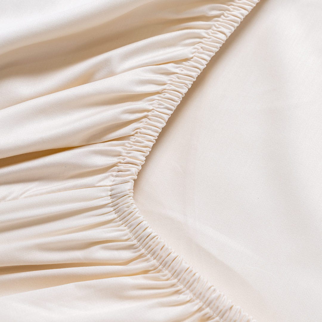 Beauty Fitted Sheet 120x200cm -Ivory