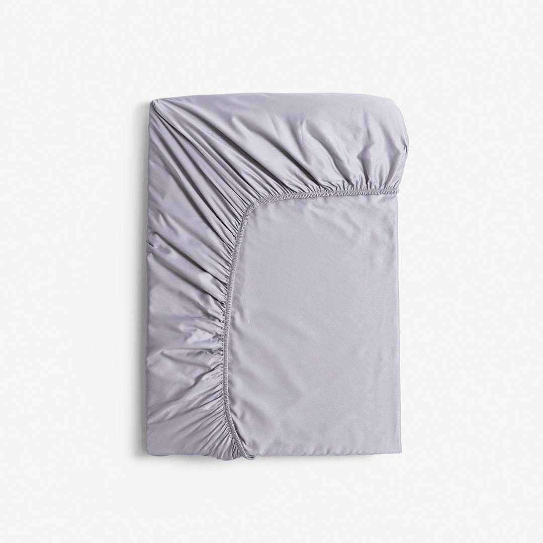 Beauty Fitted Sheet 160x200cm -P/Grey