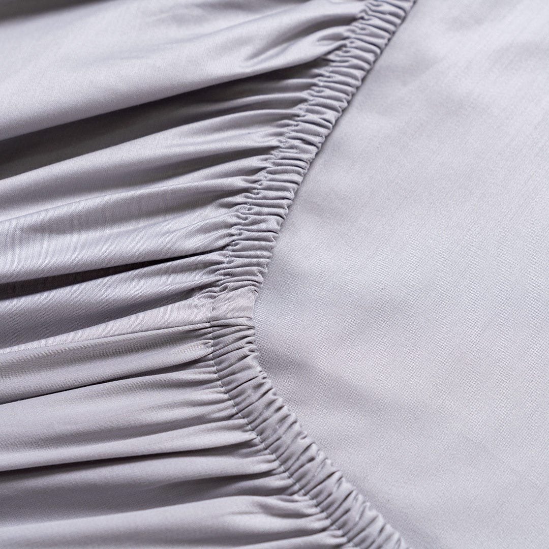 Beauty Fitted Sheet 160x200cm -P/Grey