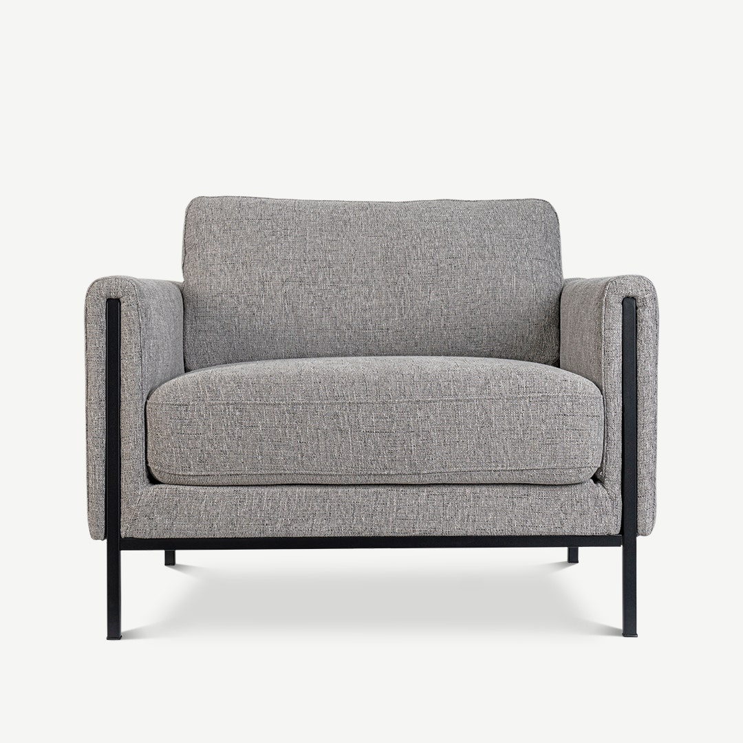 Grey one seater sofa best sale