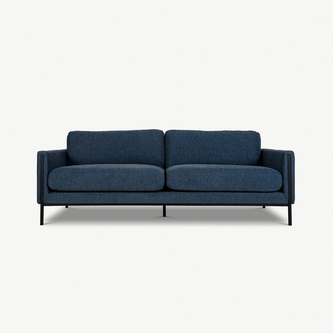 Navy three seater sofa outlet