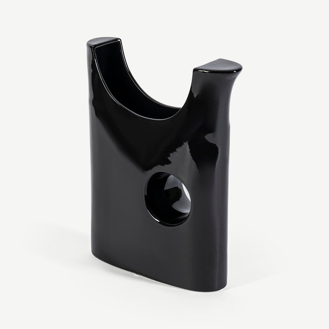 Beryl Ceramic Decor Vase -Black