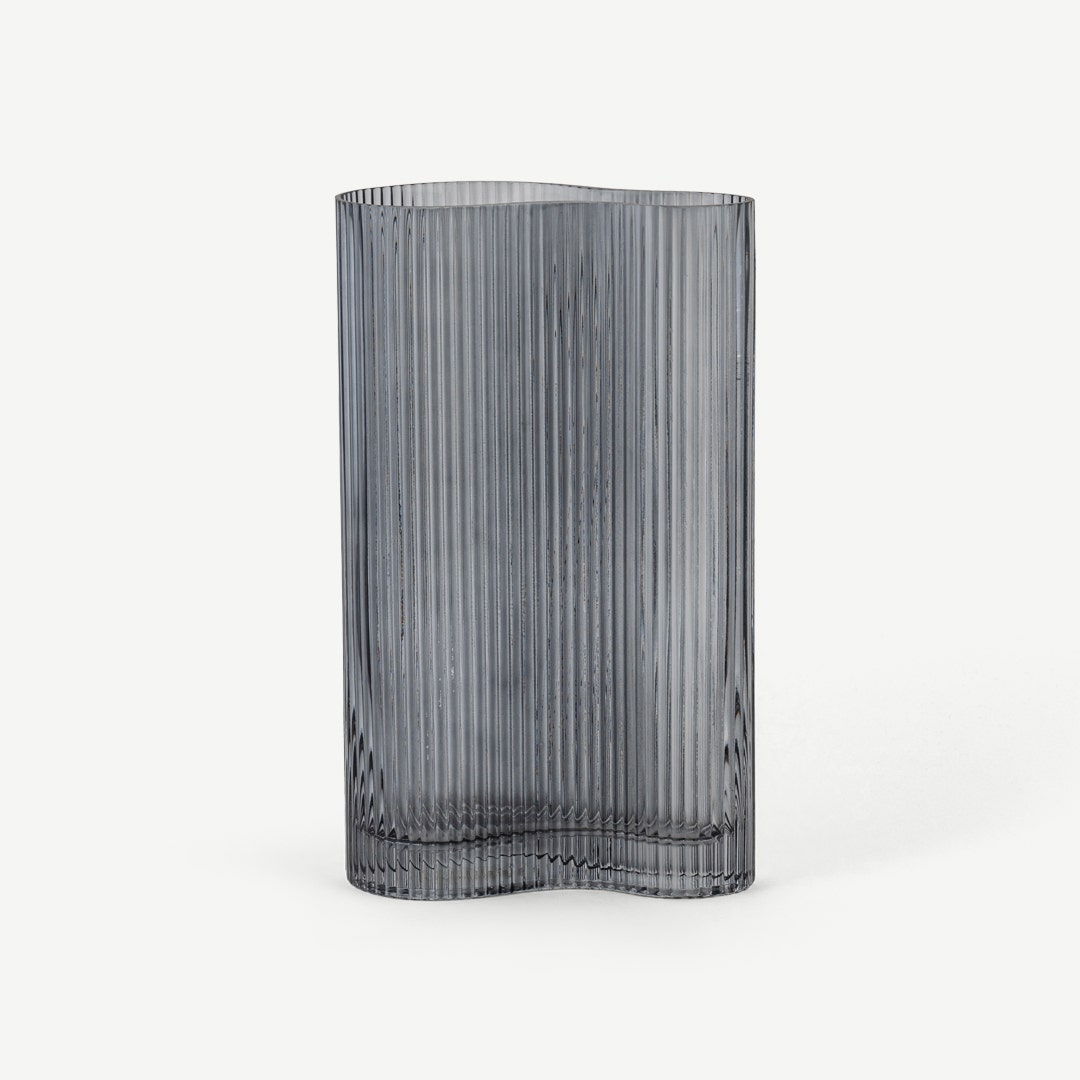 مزهرية زجاجية متباعدة من بروم 27 سم