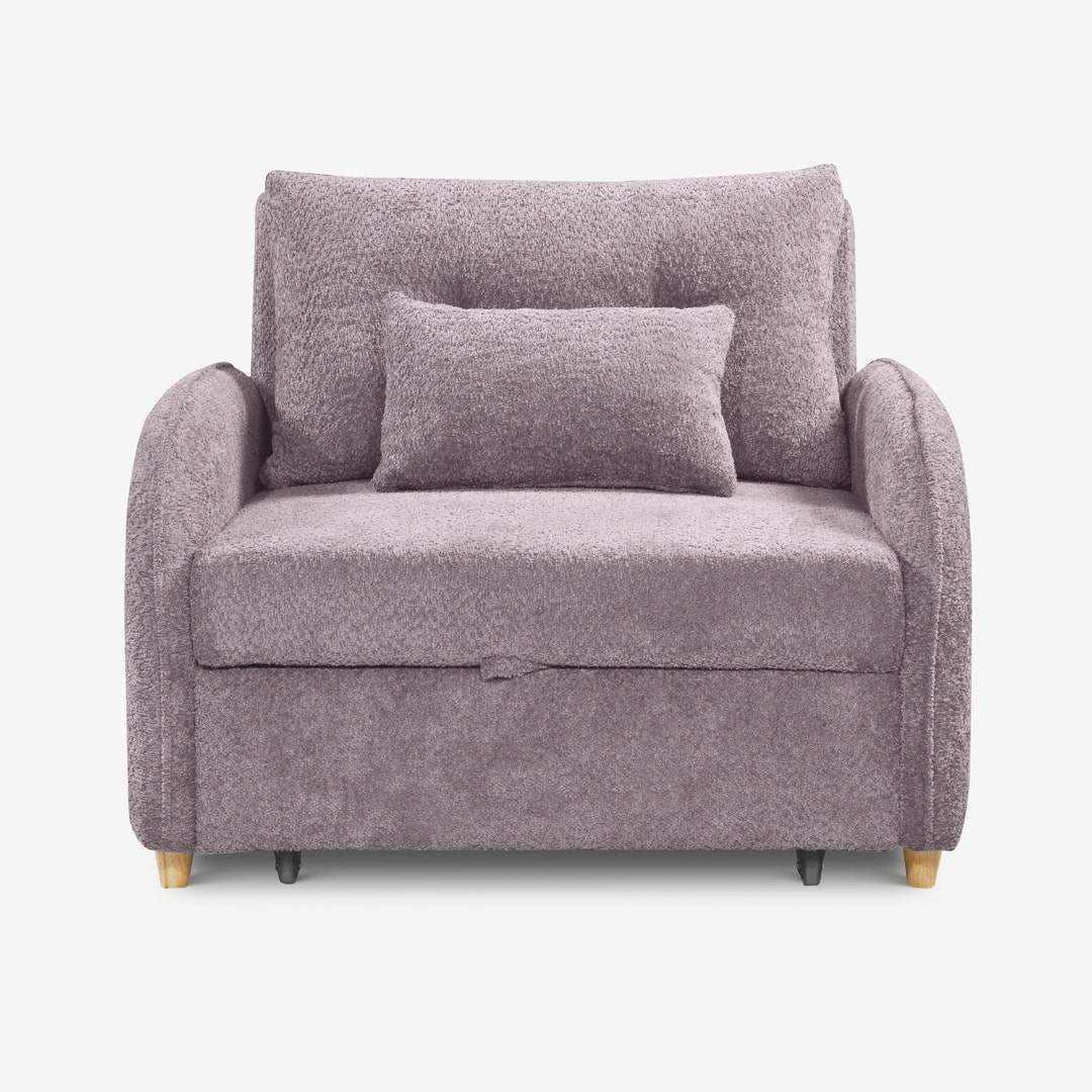 Caelan 1 Seater Sofa Bed Dusty Pink