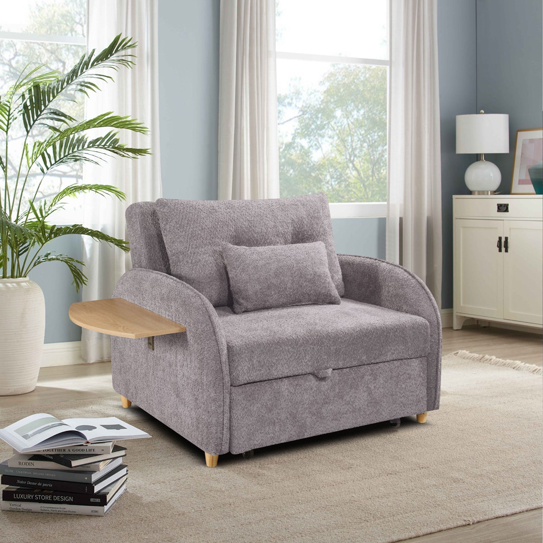 Caelan 1 Seater Sofa Bed Dusty Pink