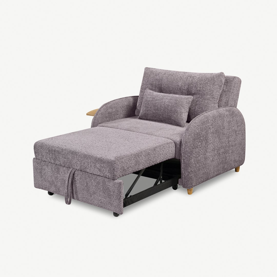 Caelan 1 Seater Sofa Bed Dusty Pink