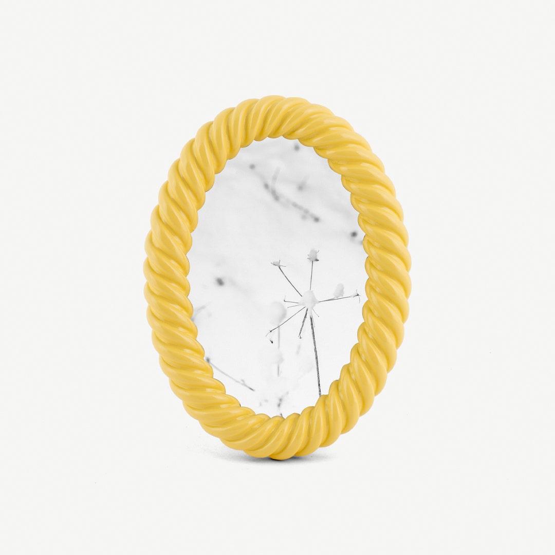 Caia Oval Photo Frame -Yellow