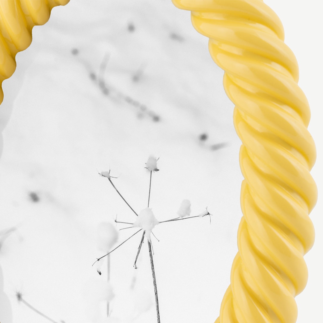 Caia Oval Photo Frame -Yellow