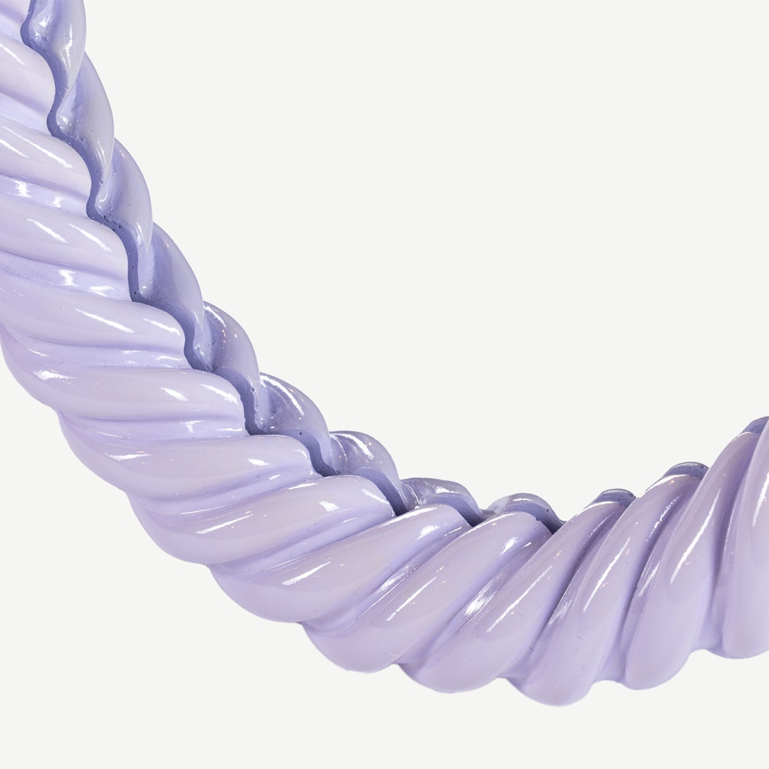 Caia Oval Wall Mirror -Lavender