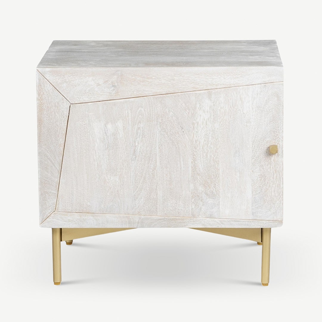 Whitewash bedside store tables