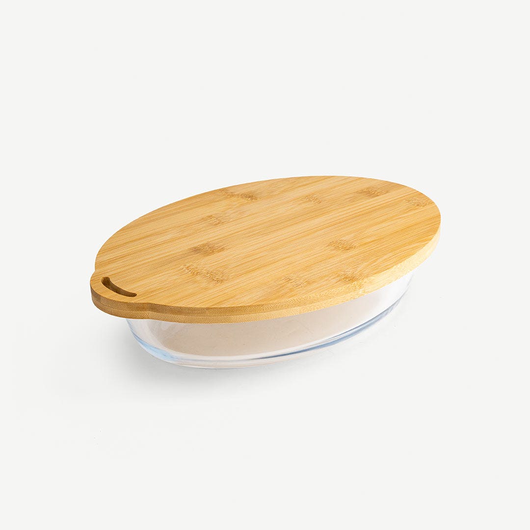 Carena Baking Dish With Bamboo Lid -2400ml