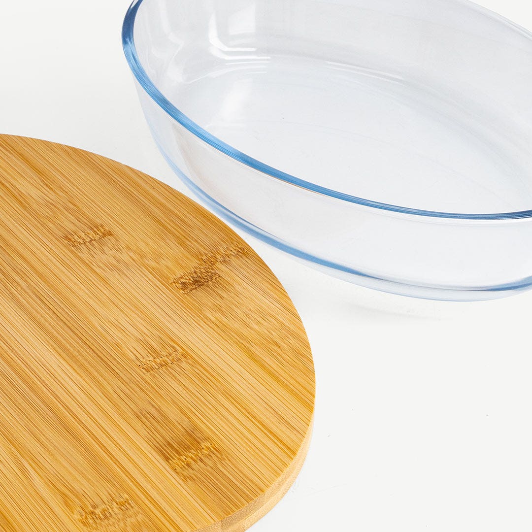 Carena Baking Dish With Bamboo Lid -2400ml