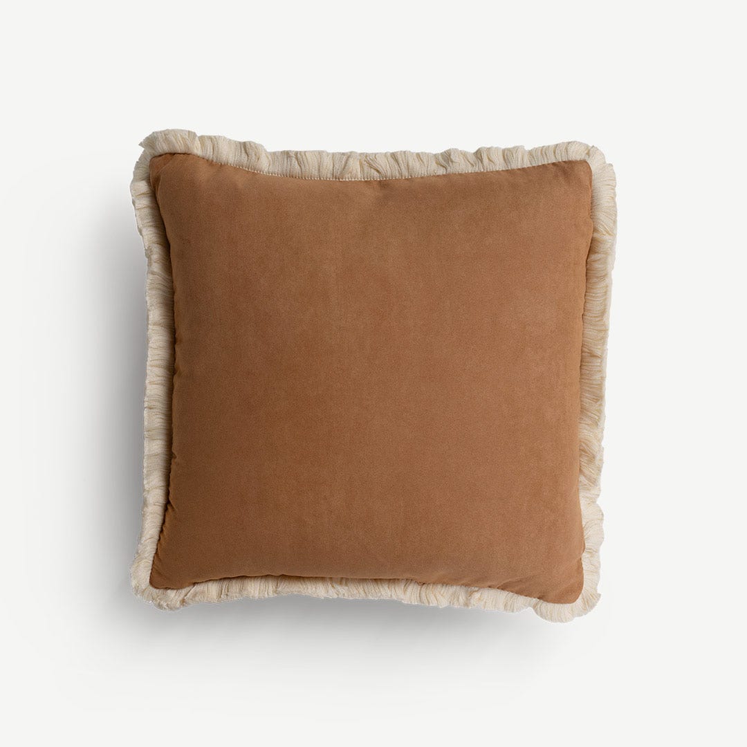 كارلين وسادة محشوة 45×45 سم - بني