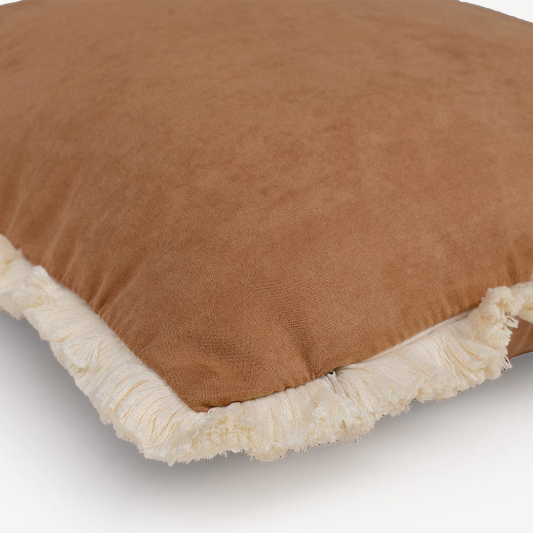 كارلين وسادة محشوة 45×45 سم - بني