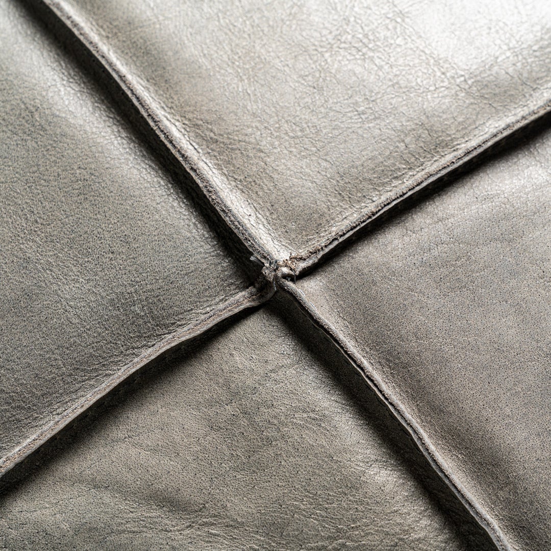 Caroleen Leather Cushion Grey -50x50cm