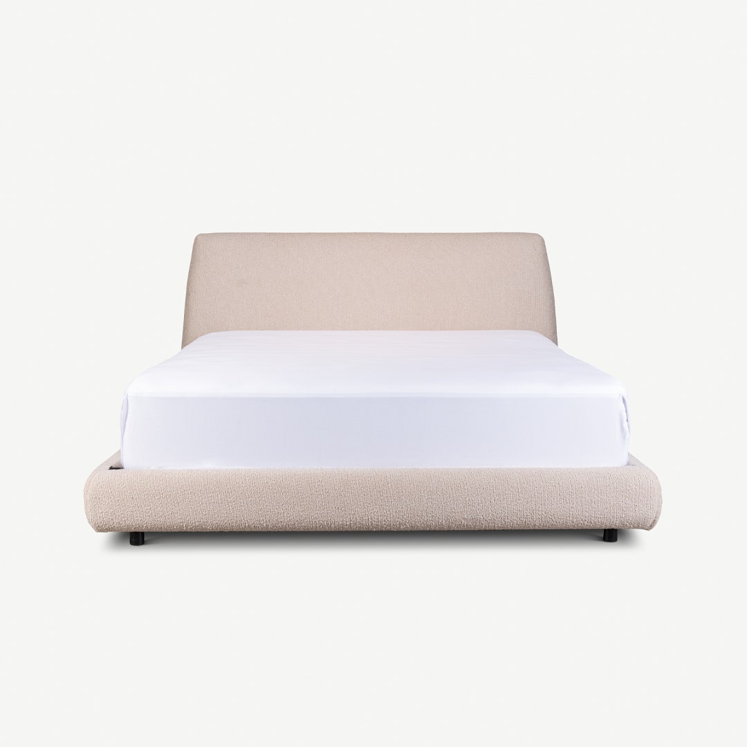 Casper King Bed 180x200 Beige Boucle