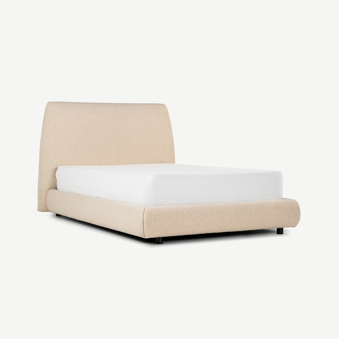 Casper Twin Bed 120X200cm Beige Boucle