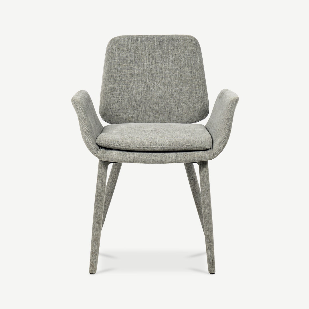 Grey white chair top