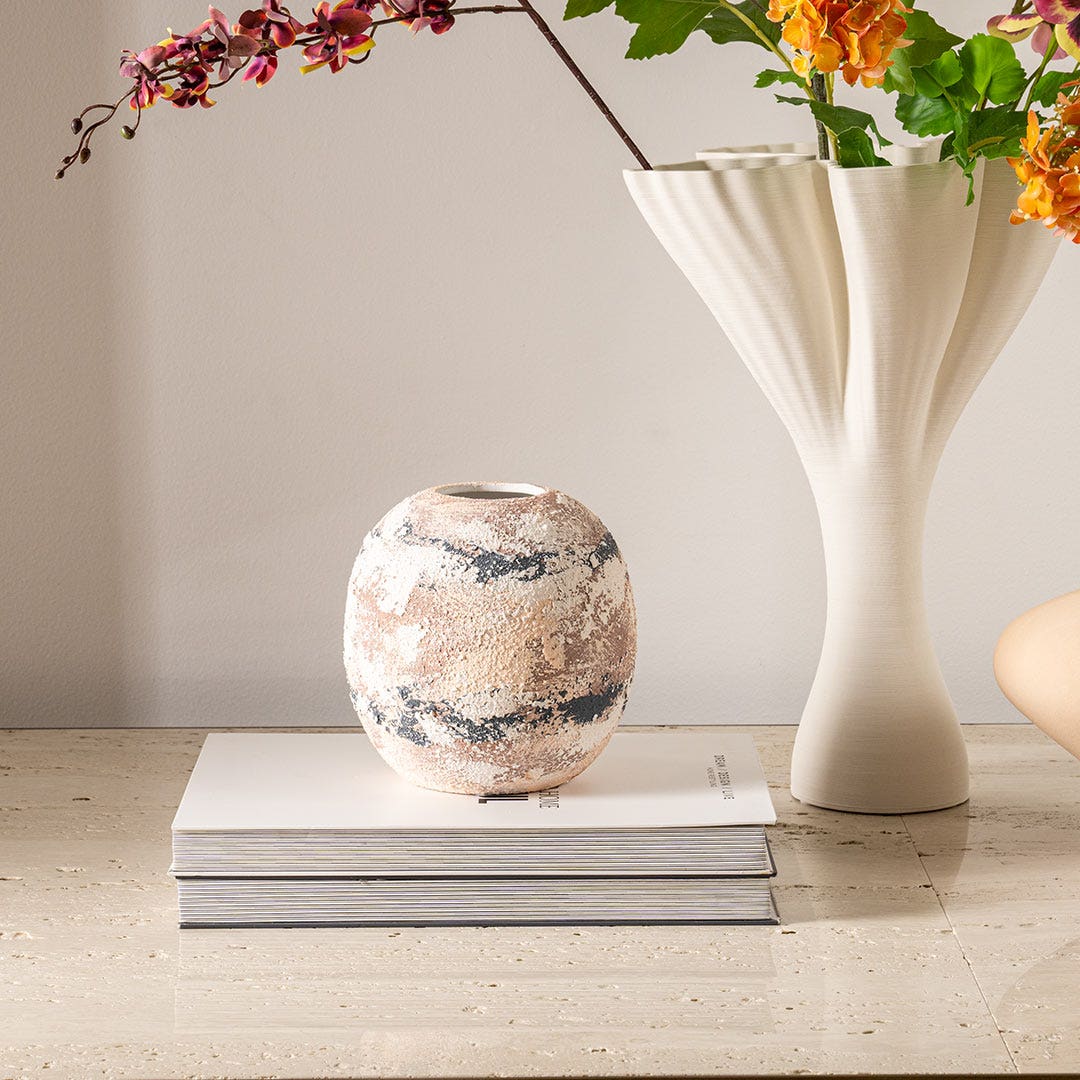 Cemele Sphere Hand-Painted Decor Vase