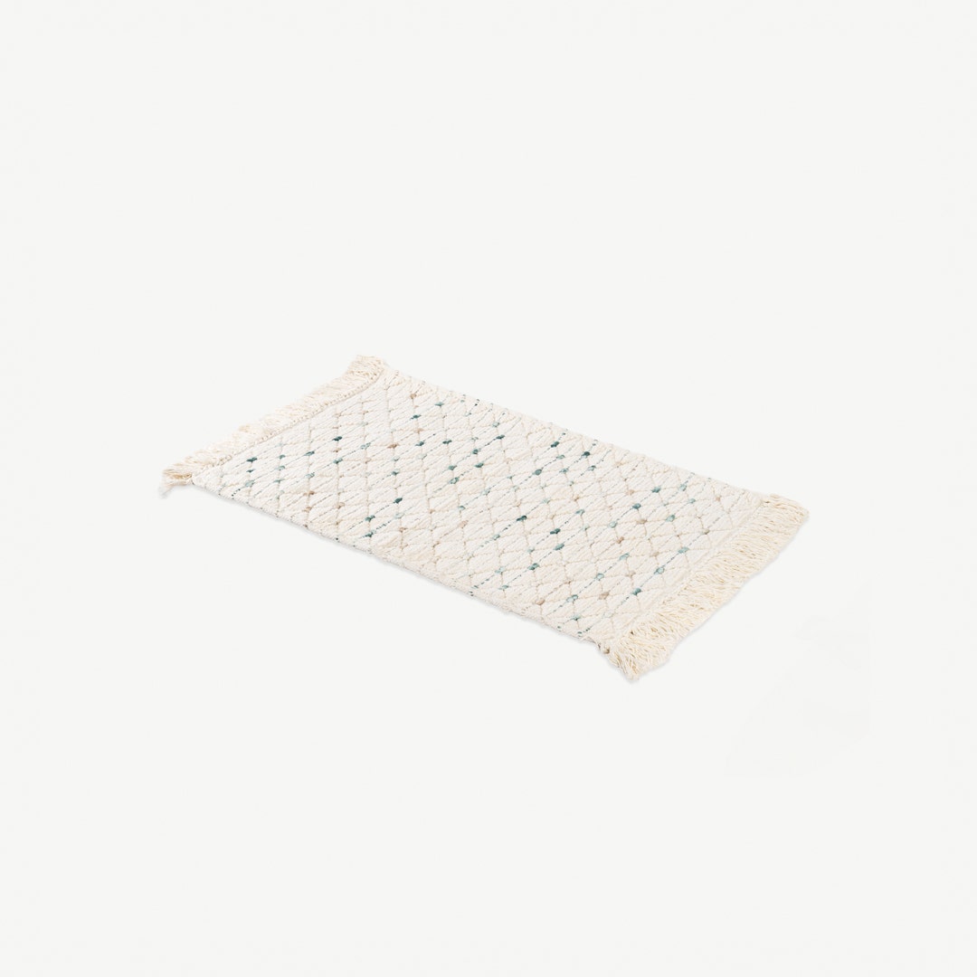 Chantel Cotton Handloom Bathmat Teal