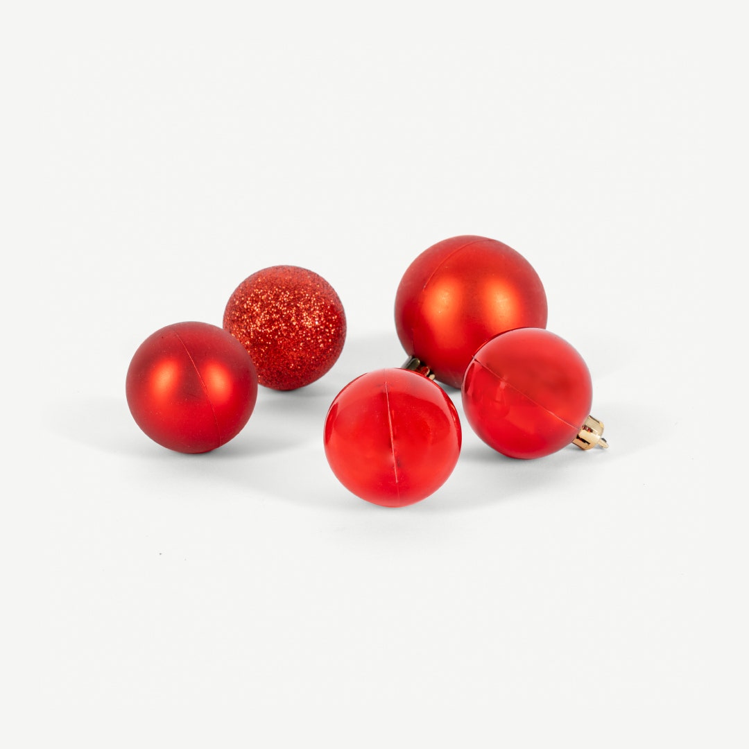 Christmas Ball Set Of 100pcs -Red