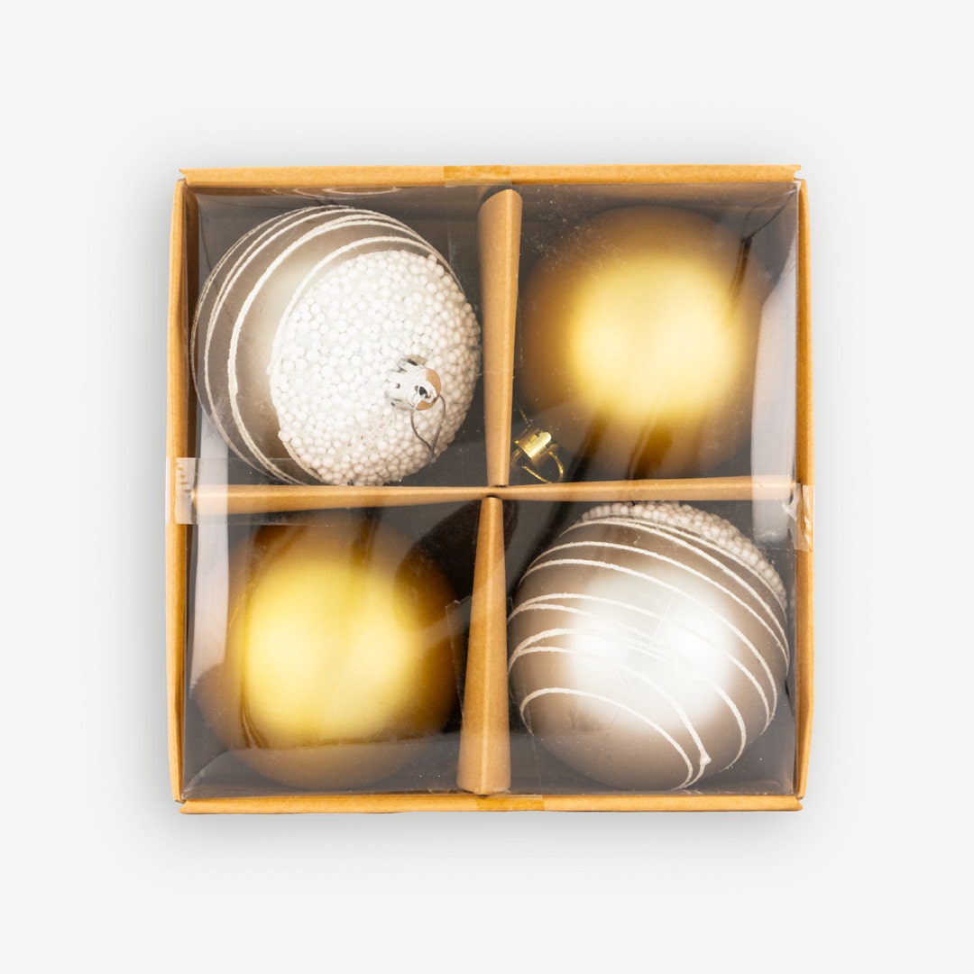 طقم كرات كريسماس من 4 قطع