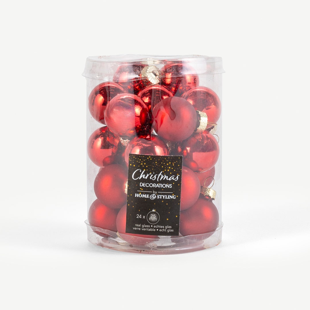 Christmas Balls 25mm -Red