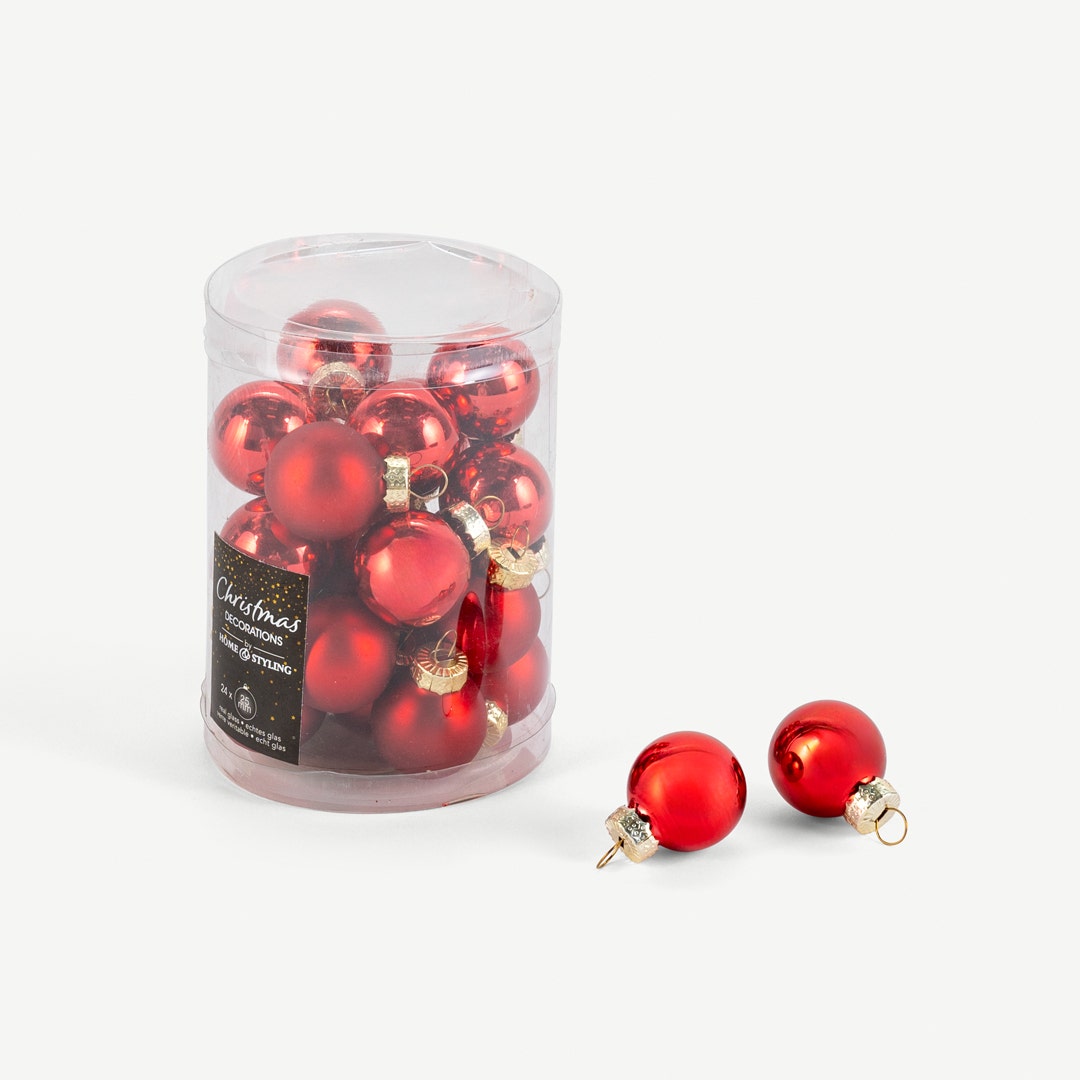 Christmas Balls 25mm -Red