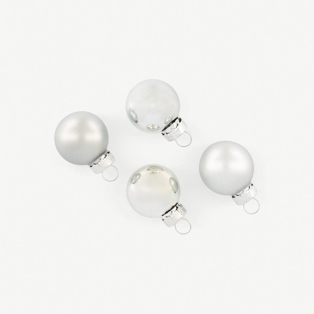 كرات الكريسماس ٢٥ مم - فضي