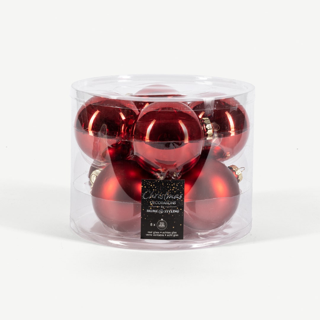 Christmas Balls 70mm -Red