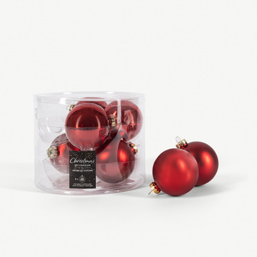 Christmas Balls 70mm -Red