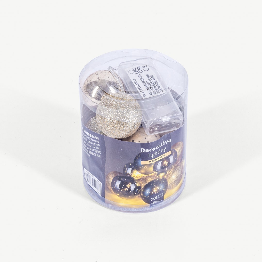 Christmas Balls LED Set of 10X 40mm