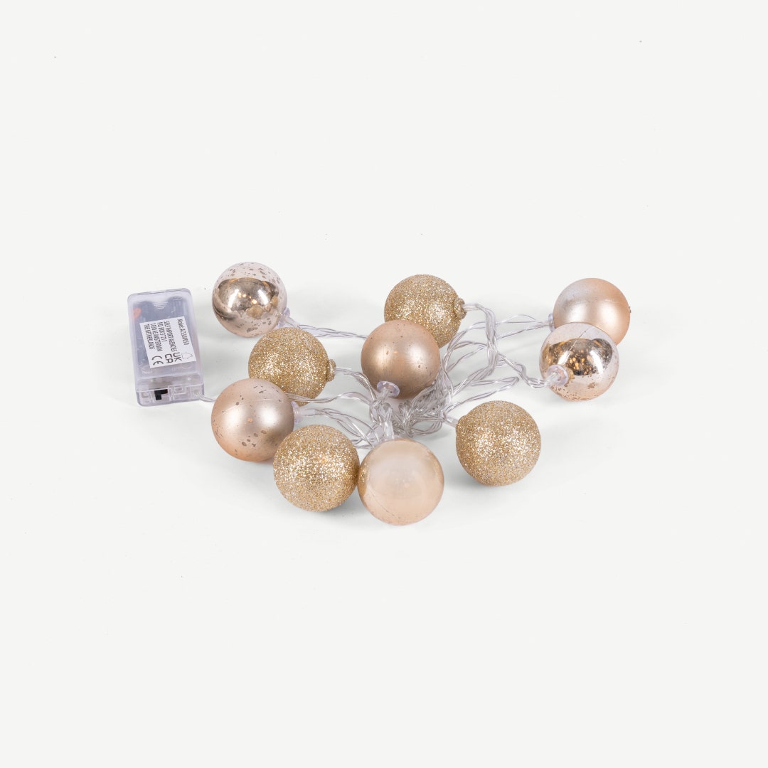 Christmas Balls LED Set of 10X 40mm