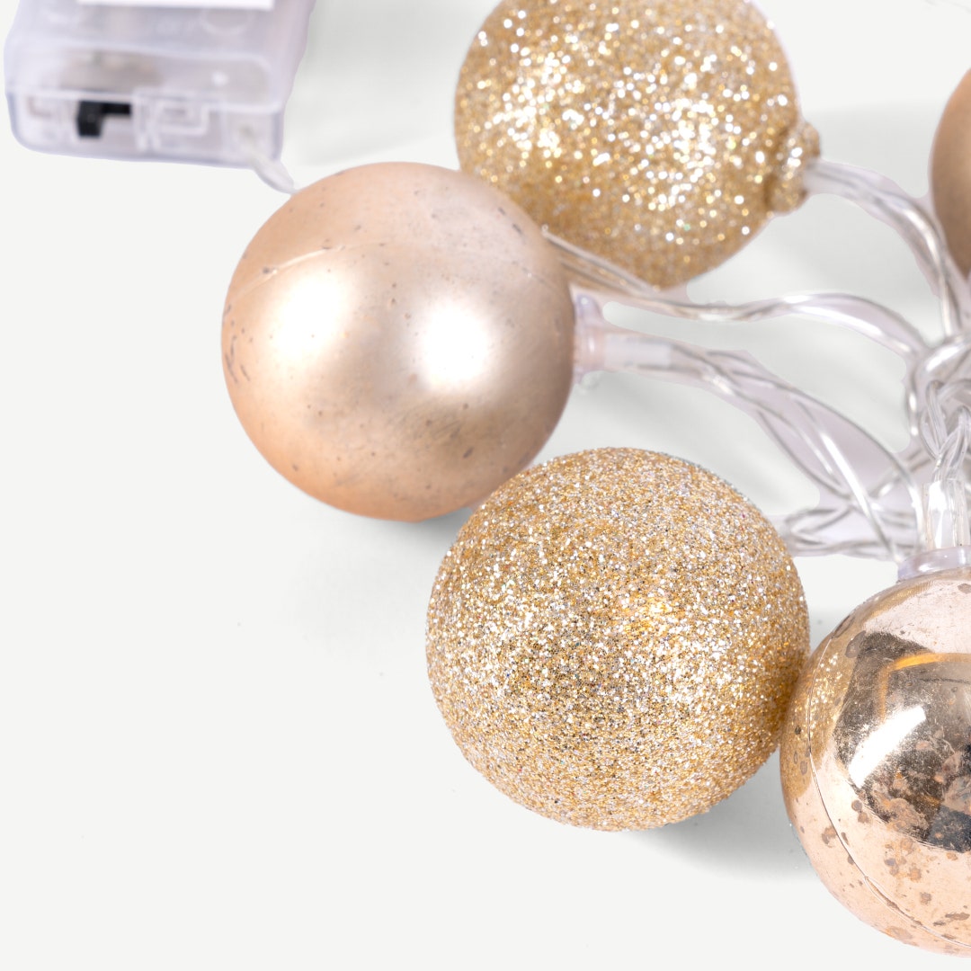 Christmas Balls LED Set of 10X 40mm