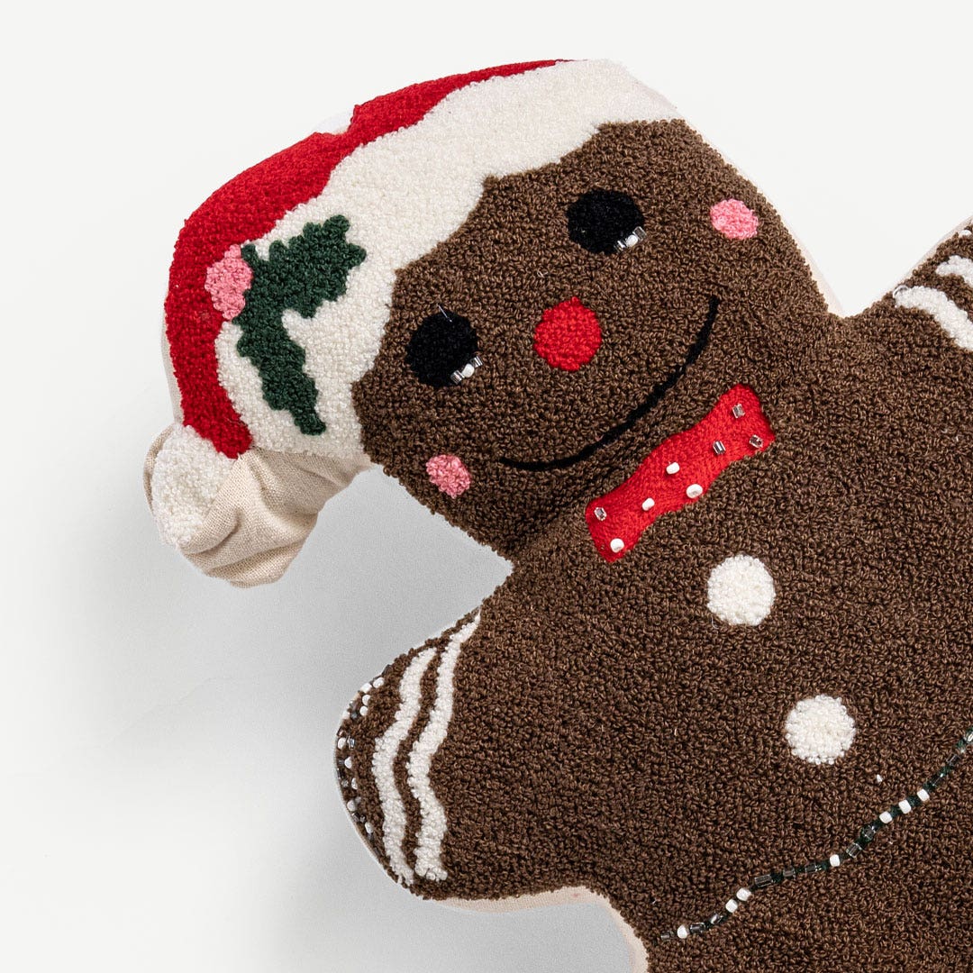 Christmas Gingerbread Shape Cushion