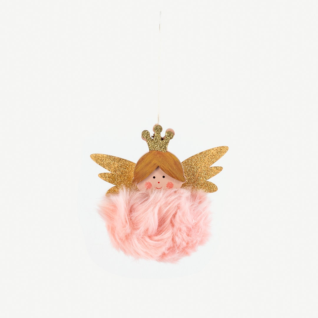 Christmas Hanging Angel -Pastel Pink