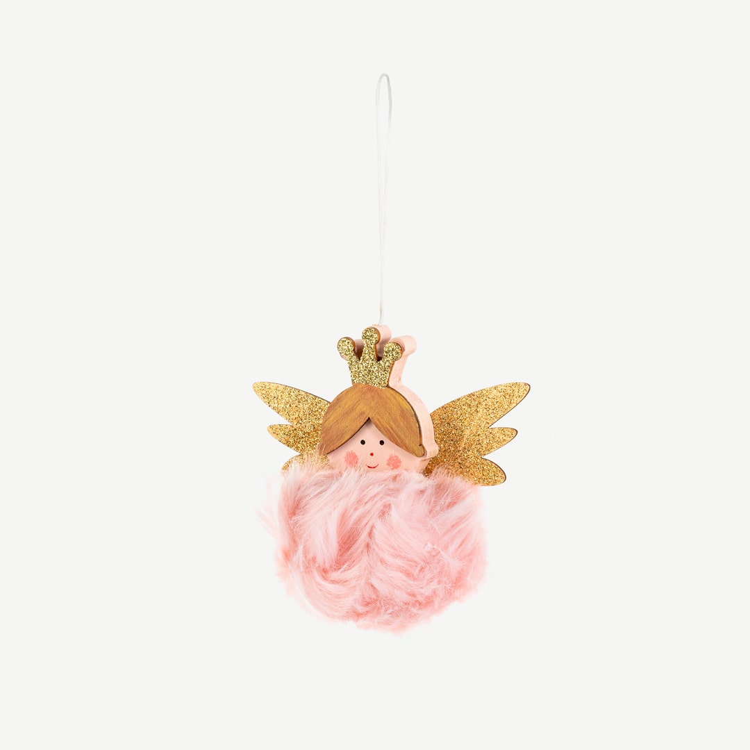 Christmas Hanging Angel -Pastel Pink