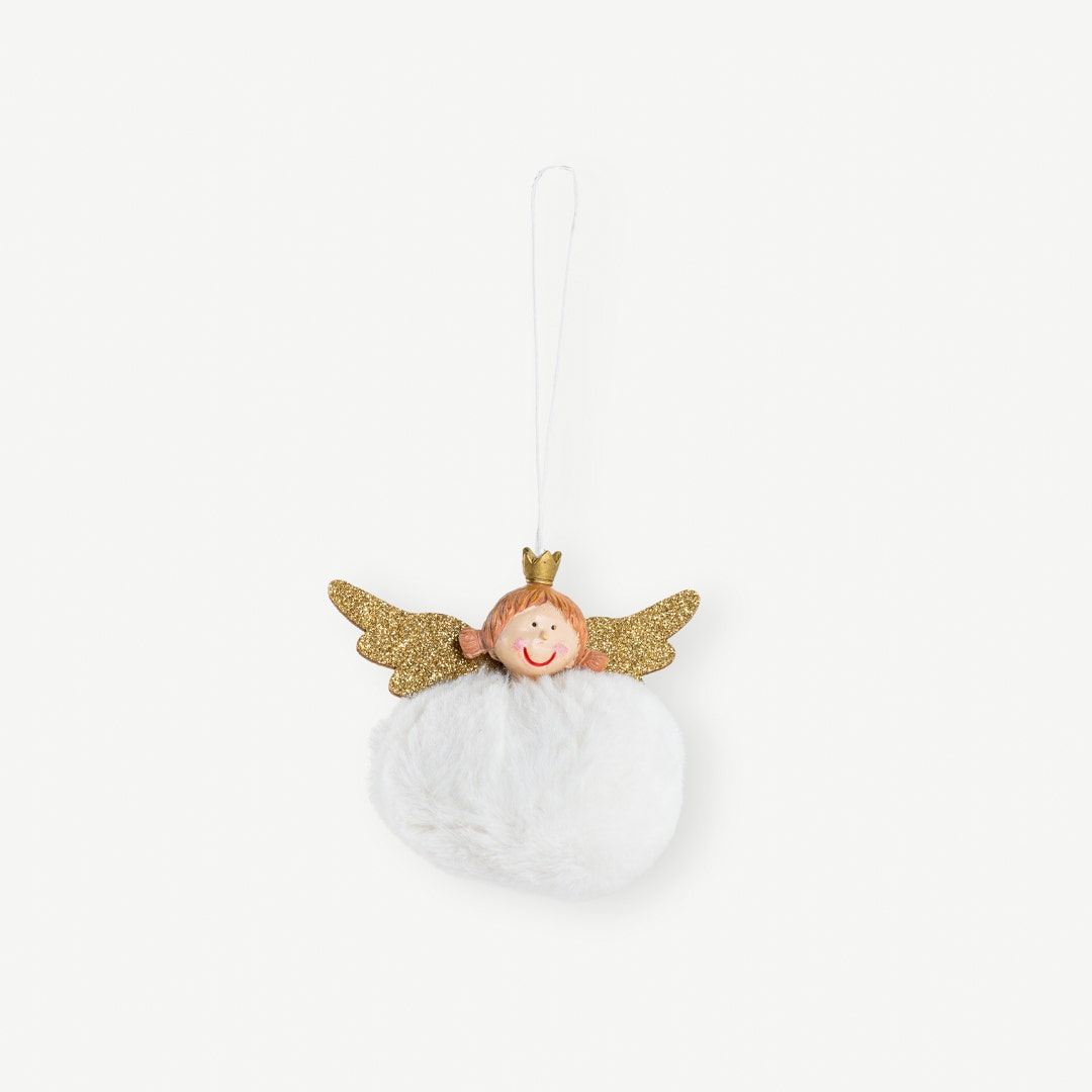 Christmas Hanging Angel -White