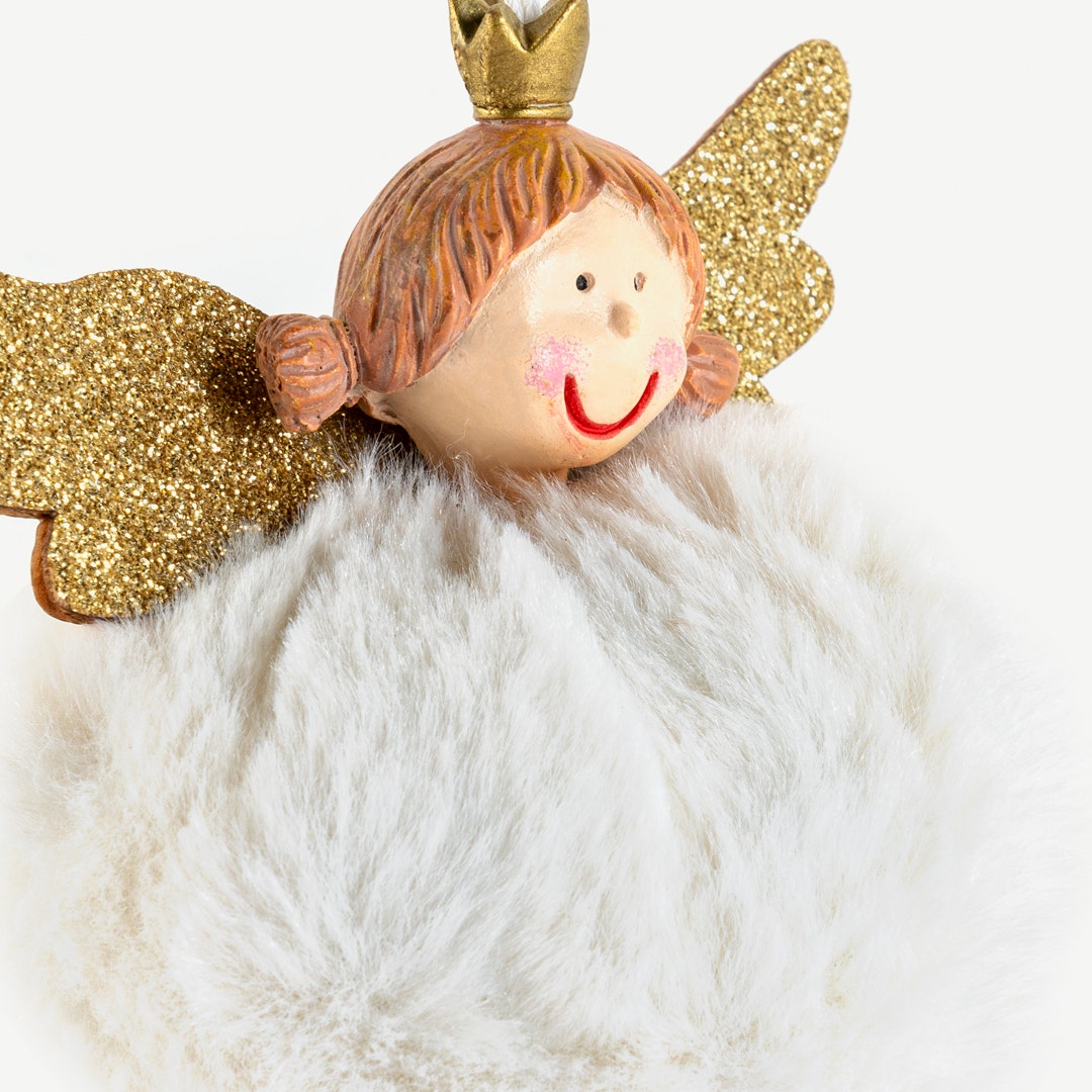Christmas Hanging Angel -White
