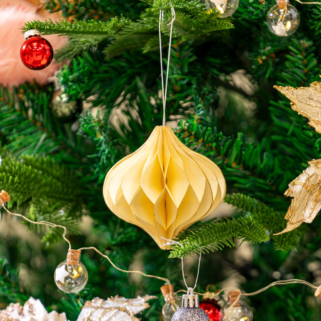 Christmas Hanging Décor -Pastel Yellow