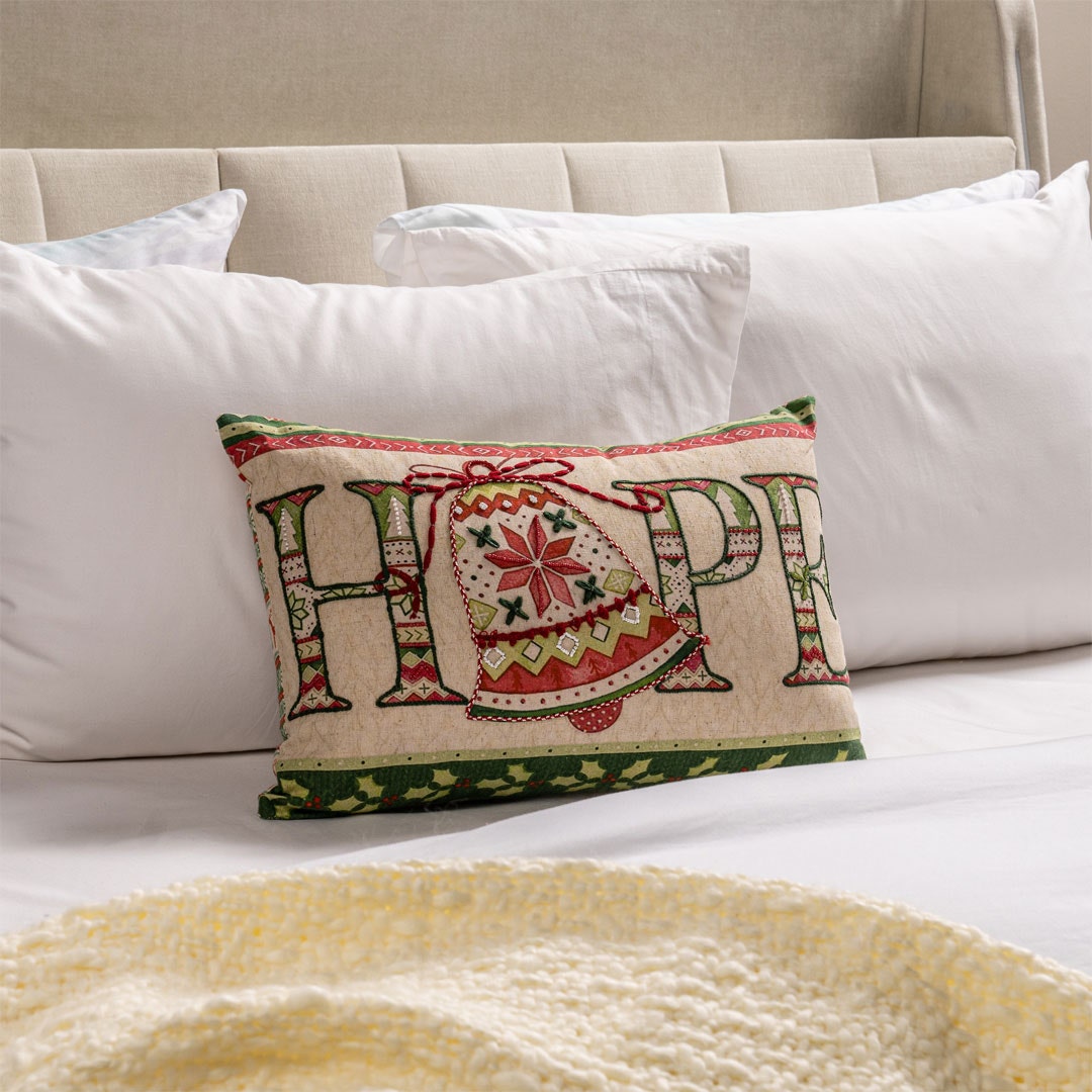 Christmas Hope & Joy Cushion Multicolor